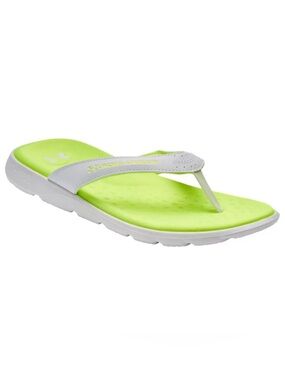 Under Armour Flip Flops Ignite Pro Marbella Women's 11 White/High Vis Yellow